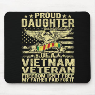 Stolze Tochter des vietnamesischen Veteran US-Flag Mousepad