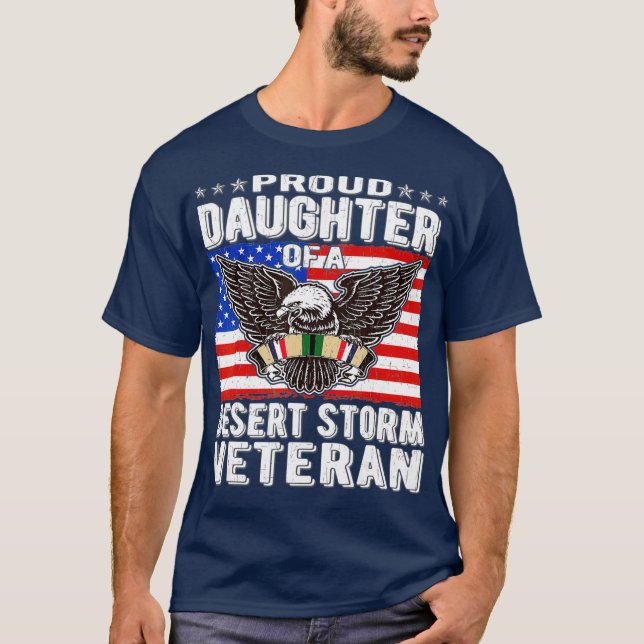 Stolze Tochter des Wüstensturms Veteran Perser T-Shirt (Vorderseite)