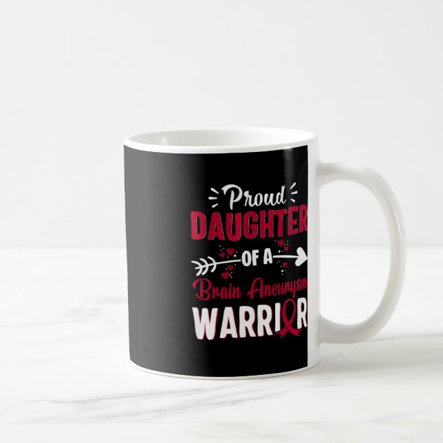 Stolze Tochter eines Gehirnaneurysma Krieger Burgu Kaffeetasse (Rechts)