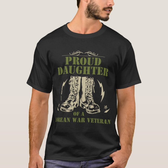 Stolze Tochter eines koreanischen Kriegsveteranen T-Shirt (Vorderseite)