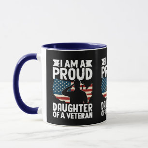 Stolze Tochter eines patriotischen Veteranen-Vater Tasse