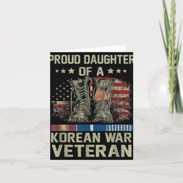Stolze Tochter eines Veteranen aus dem Koreakrieg, Karte (Vorderseite)