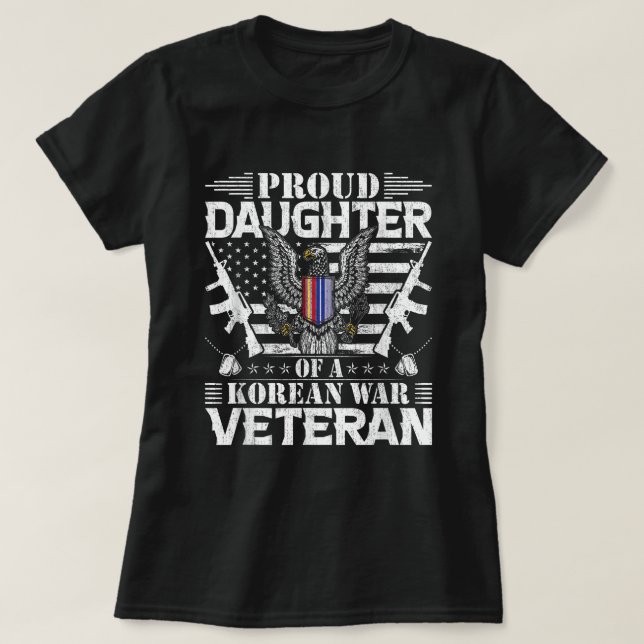 Stolze Tochter eines Veteranen aus dem Koreakrieg T-Shirt (Design vorne)