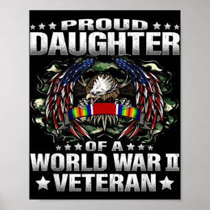 Stolze Tochter eines Veteranen-Militärs im Zweiten Poster