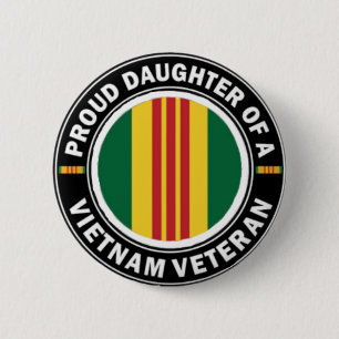 Stolze Tochter eines Vietnam-Tierarzt-Knopfes Button