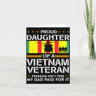 Stolze Tochter eines Vietnam-Veteranen Freiheit is Karte