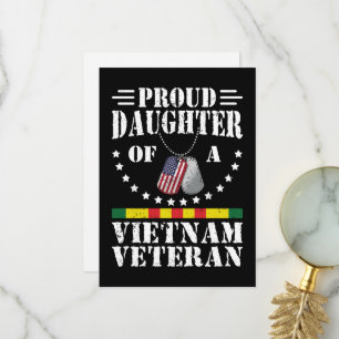 Stolze Tochter eines Vietnam-Veteranen Patriotisch Dankeskarte