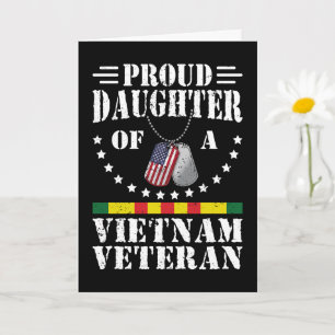 Stolze Tochter eines Vietnam-Veteranen Patriotisch Karte