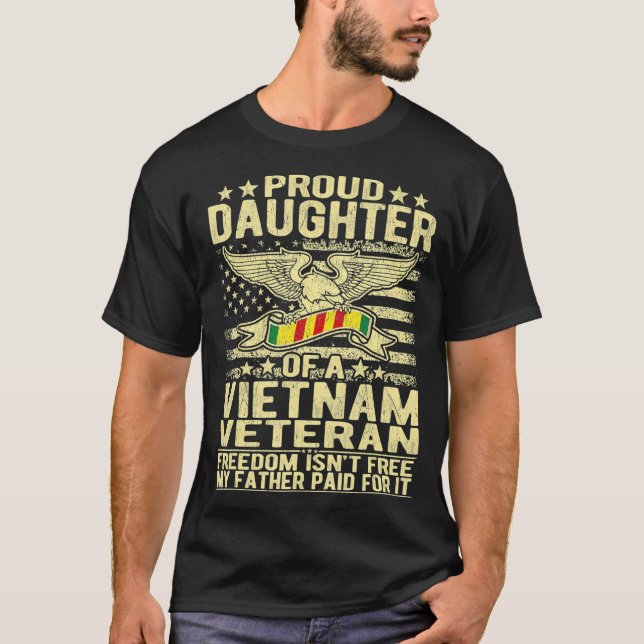 Stolze Tochter eines vietnamesischen Militärgesche T-Shirt (Vorderseite)