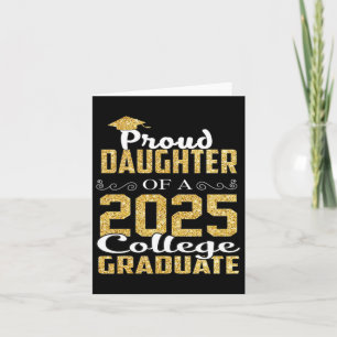 stolze Tochter von 2025 Graduate Uni Shirt Grad Karte