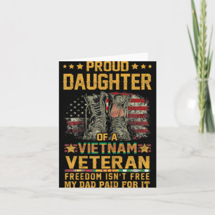 Stolze Tochter von Vietnam Veteran Patriotic Vet F Karte