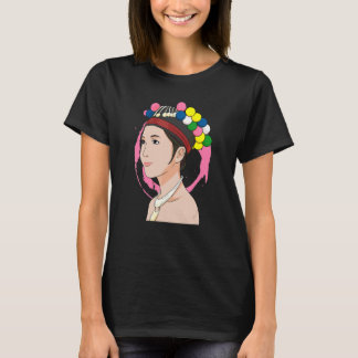 Stolze traditionelle Hmong Miao Mädchen Frau Hmoob T-Shirt