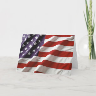 Stolze und patriotische USA-Flagge Karte