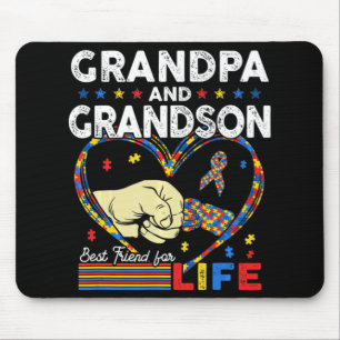 Stolze Unterstützung Autismus Großvater und Großmu Mousepad
