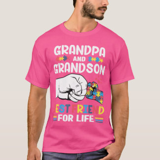 Stolze Unterstützung Autismus Opa und Enkel Autism T-Shirt