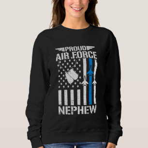 Stolze US Air Force Nephew USAF Veteran Flag US Sweatshirt