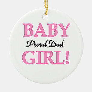 Stolze Vater-Baby-Mädchen-Geschenke Keramik Ornament