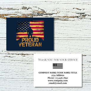 Stolze Veteran US-Flaggenfirma Danke