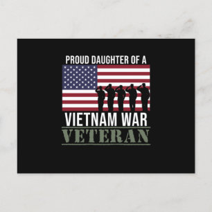 Stolze Veteranen-Tochter Frohen Veterans Day Veter Postkarte