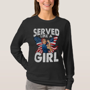 Stolze weibliche Veteraninnen leisteten Dienst wie T-Shirt