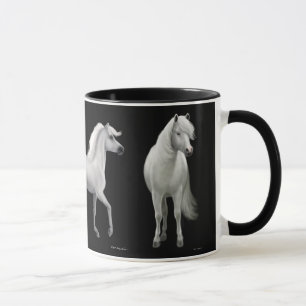 Stolze weiße PferdeTasse Tasse