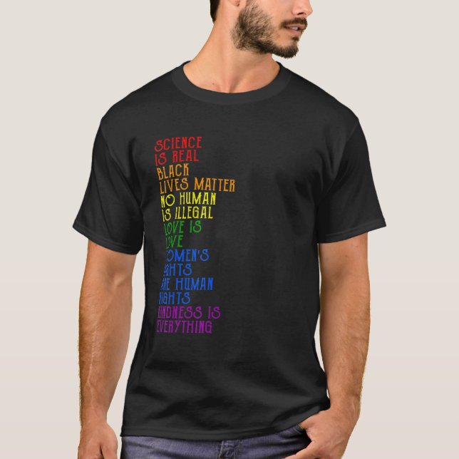 Stolze Wissenschaft ist wirklich BLM Liebe ist Lie T-Shirt (Vorderseite)