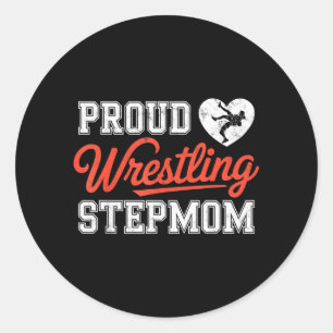 Stolze Wrestling-Mutter Wrestlerin Kämpferin Mutte Runder Aufkleber