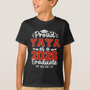 Stolze Yaya eines 2026 Absolventen Senior-Abschlus T-Shirt