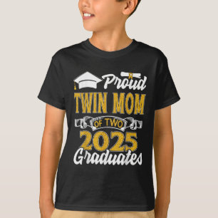Stolze Zwillingsmutter von zwei 2025 Absolventen Z T-Shirt