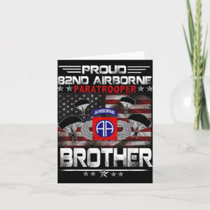 Stolzer 82nd Airborne Fallschirmspringer Bruder US Karte