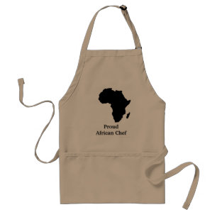 "Stolzer afrikanischer Koch" Afrika im glatten Schürze
