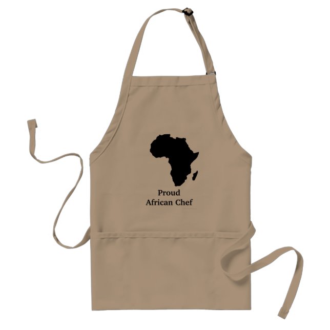 "Stolzer afrikanischer Koch" Afrika im glatten Schürze (Vorne)
