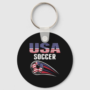 Stolzer Amerika Fußballmannschaft Unterstützer Usa Schlüsselanhänger