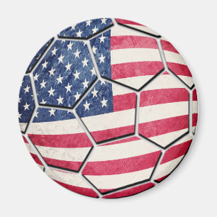Stolzer Amerikaner USA-Flaggen-Fußball Magnet