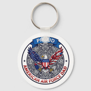 Stolzer amerikanischer Air-Force-Vater Schlüsselanhänger