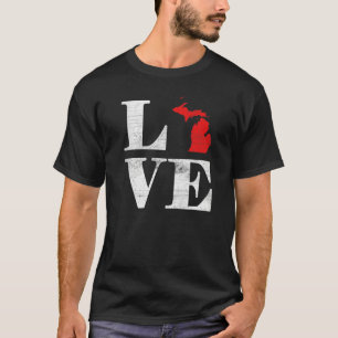 Stolzer Amerikanischer Bürger Staatsflagge Landkar T-Shirt
