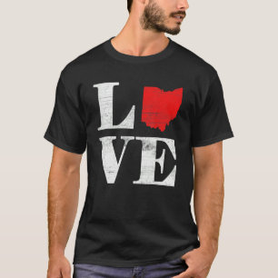Stolzer Amerikanischer Bürger Staatsflagge Landkar T-Shirt