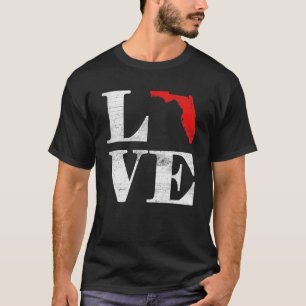 Stolzer Amerikanischer Bürger Staatsflagge Landkar T-Shirt