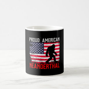 Stolzer amerikanischer Neanderthaler USA-Flagge Kaffeetasse