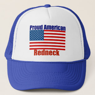 Stolzer amerikanischer Redneck Truckerkappe