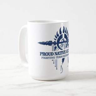 Stolzer amerikanischer Ureinwohner (kämpfender Kaffeetasse