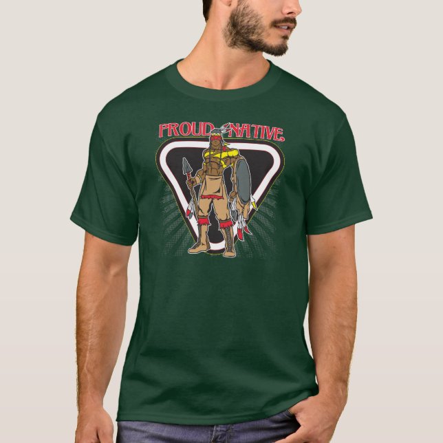 Stolzer amerikanischer Ureinwohner T-Shirt (Vorderseite)