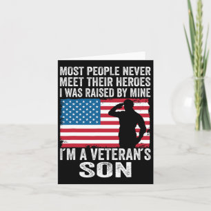 Stolzer amerikanischer Veteranensohn Veterans Day  Karte