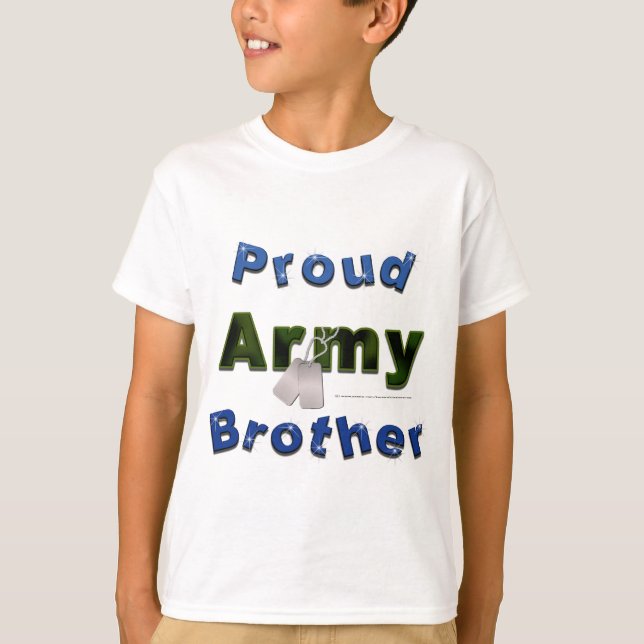 Stolzer Armee-Bruder scherzt T-Shirt (Vorderseite)