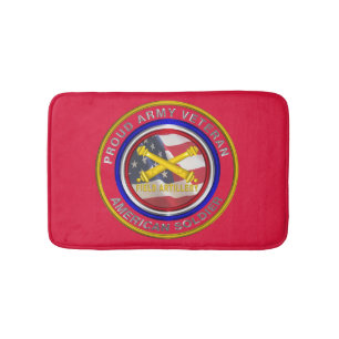 Stolzer Armee-Veteran Feldartillerie Soldat Badematte