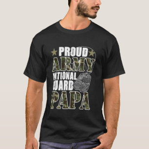 Stolzer Army National Guard Papa Camo Militär Fami T-Shirt