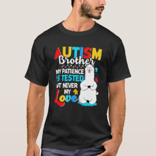 Stolzer Autismus-Bruder Lama Puzzle Autismus-Bewus T-Shirt