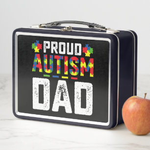 Stolzer Autismus-Vater Bewusstsein Autistische Fam Metall Brotdose