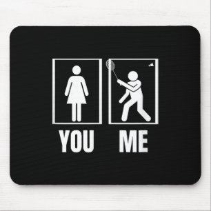 Stolzer Badminton-Spieler Frauen Shuttlecock Lusti Mousepad