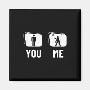 Stolzer Badminton-Spieler Männer Federball Lustige Magnet